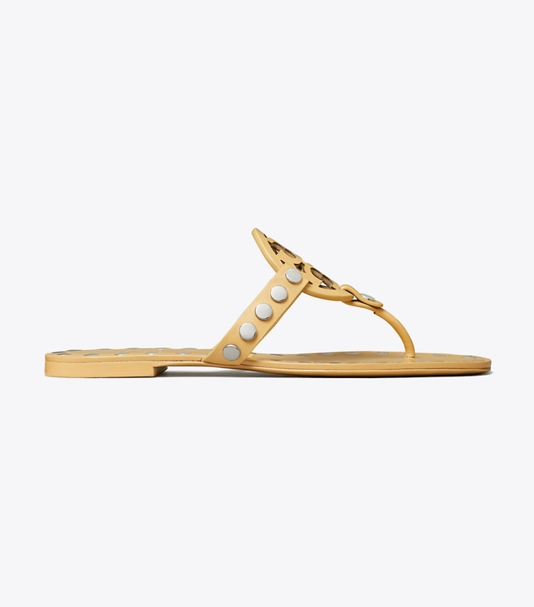 Tory Burch designer sandals Miller Studded Sandal in CANTUCCI / SILVER angle