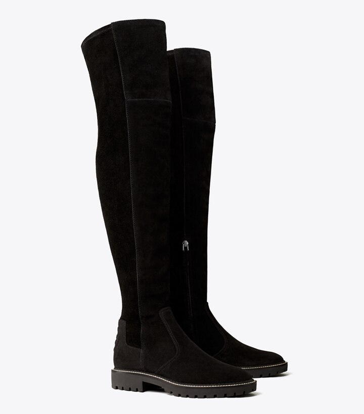 Miller Suede Lug Sole Over-the-Knee Boot: Women's Designer Boots | Tory  Burch
