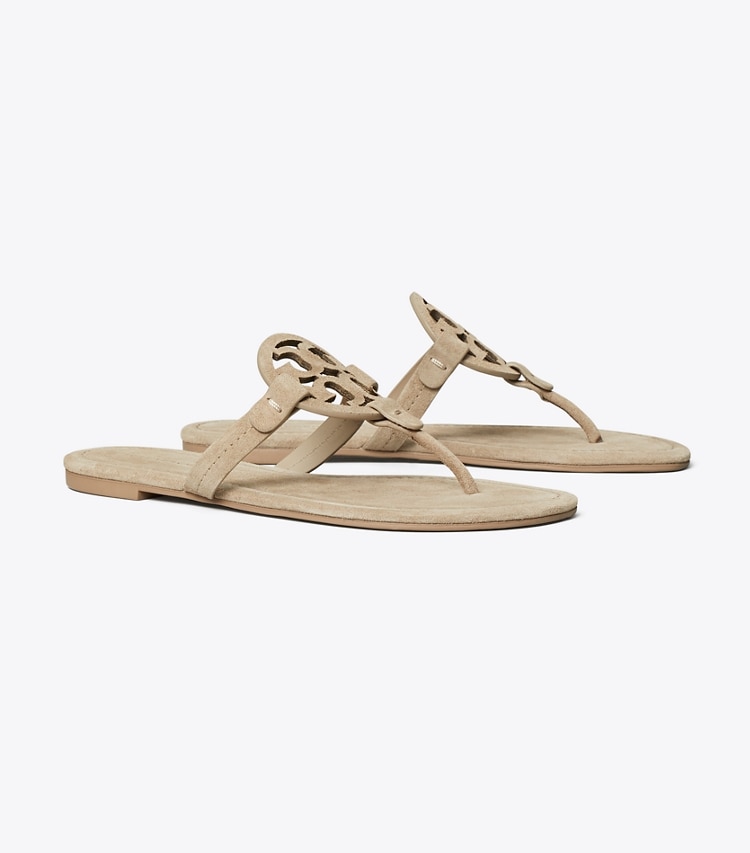 Tory Burch designer sandals Miller Suede Sandal in AVOLA angle