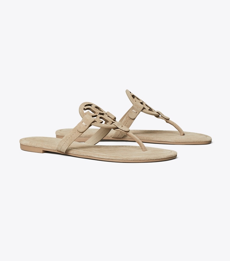 Tory Burch designer sandals Miller Suede Sandal in AVOLA angle
