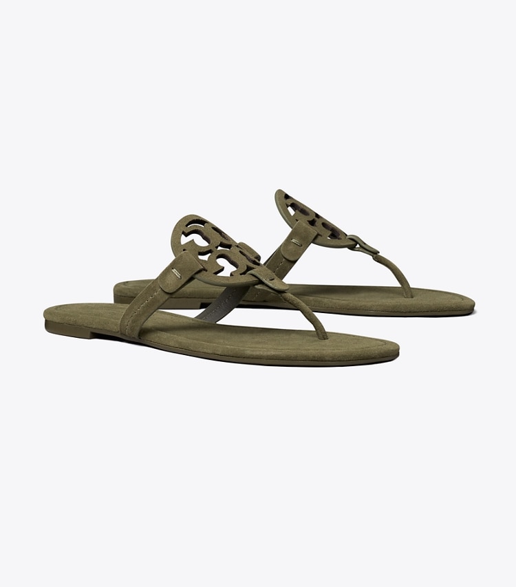 Tory Burch designer sandals Miller Suede Sandal in LECCIO angle