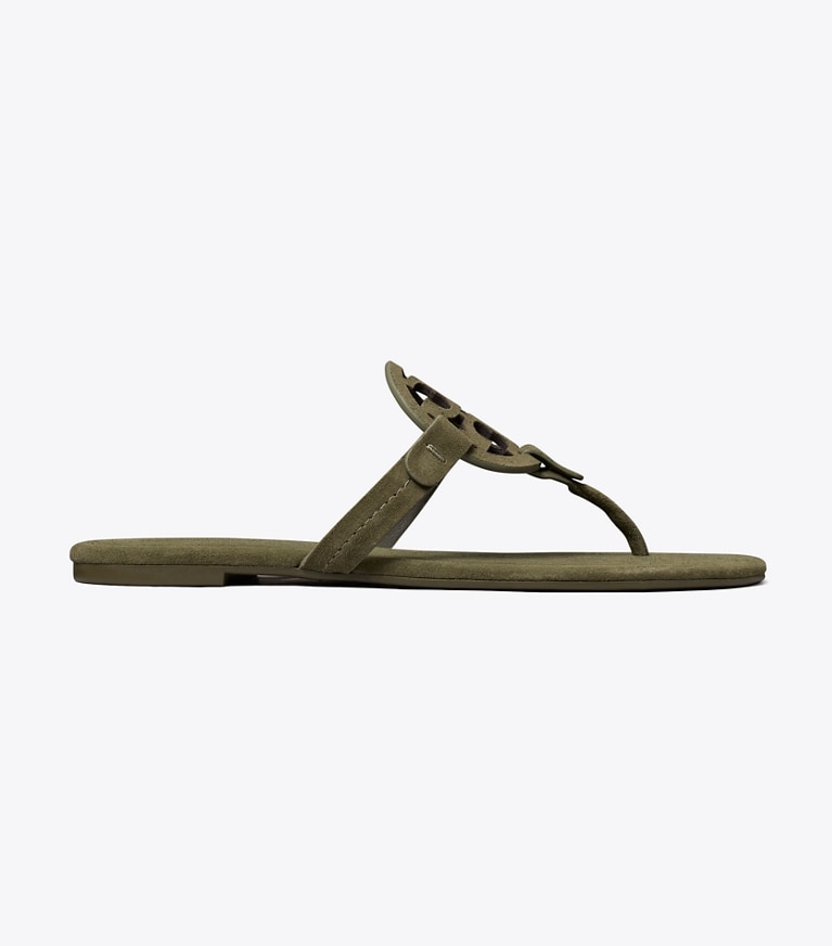 Tory Burch designer sandals Miller Suede Sandal in LECCIO side