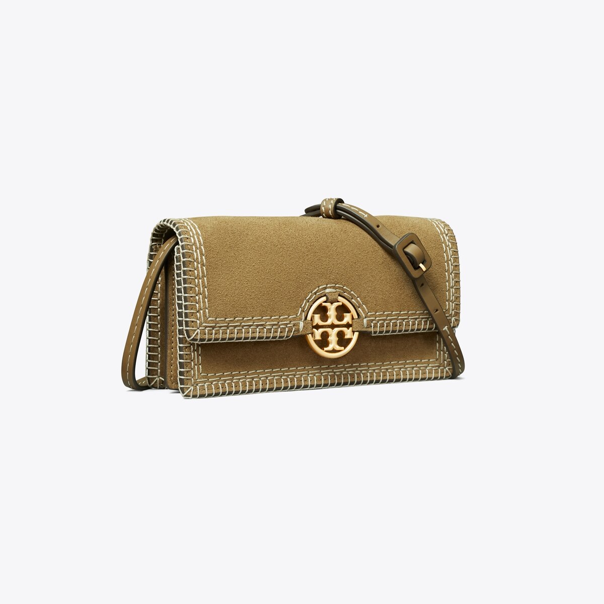 Miller Suede Stitched Wallet Crossbody: Women's Designer Mini Bags | Tory  Burch