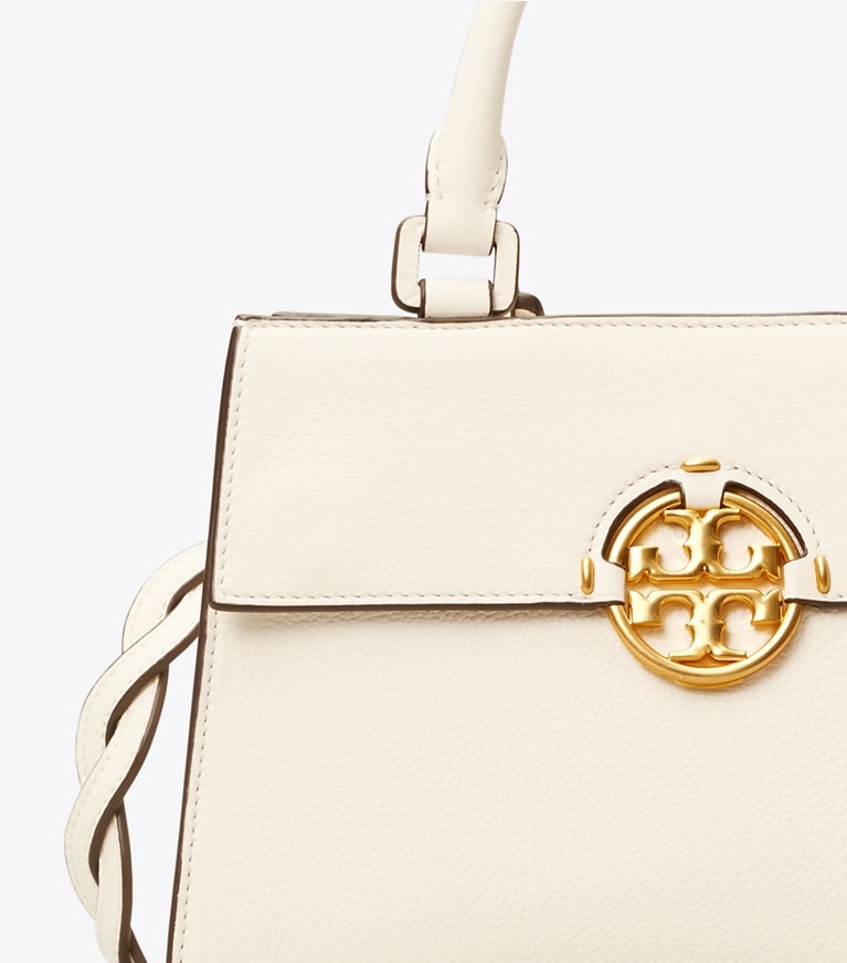 Tory Burch designer satchels Miller Top-Handle Satchel in NEW IVORY angle