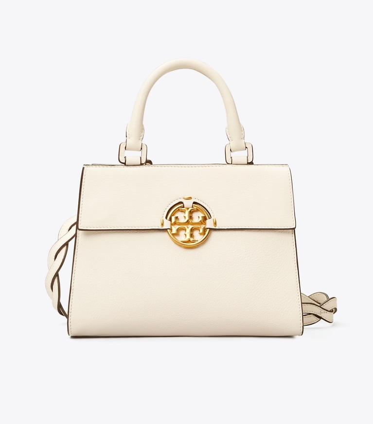 Tory Burch designer satchels Miller Top-Handle Satchel in NEW IVORY angle