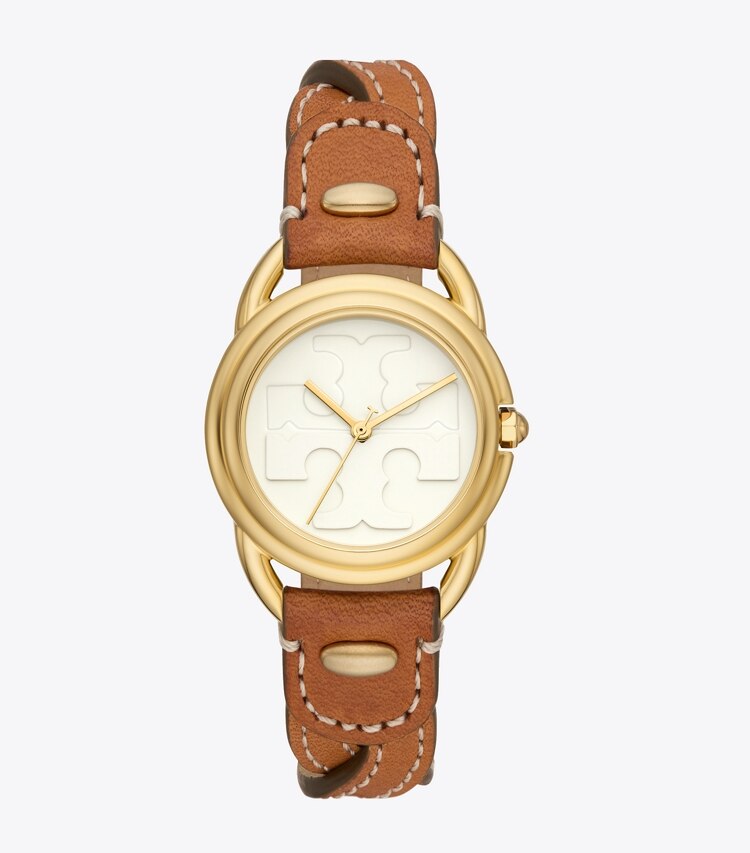 Miller Watch, Leather/Gold-Tone Stainless Steel: Women's Watches