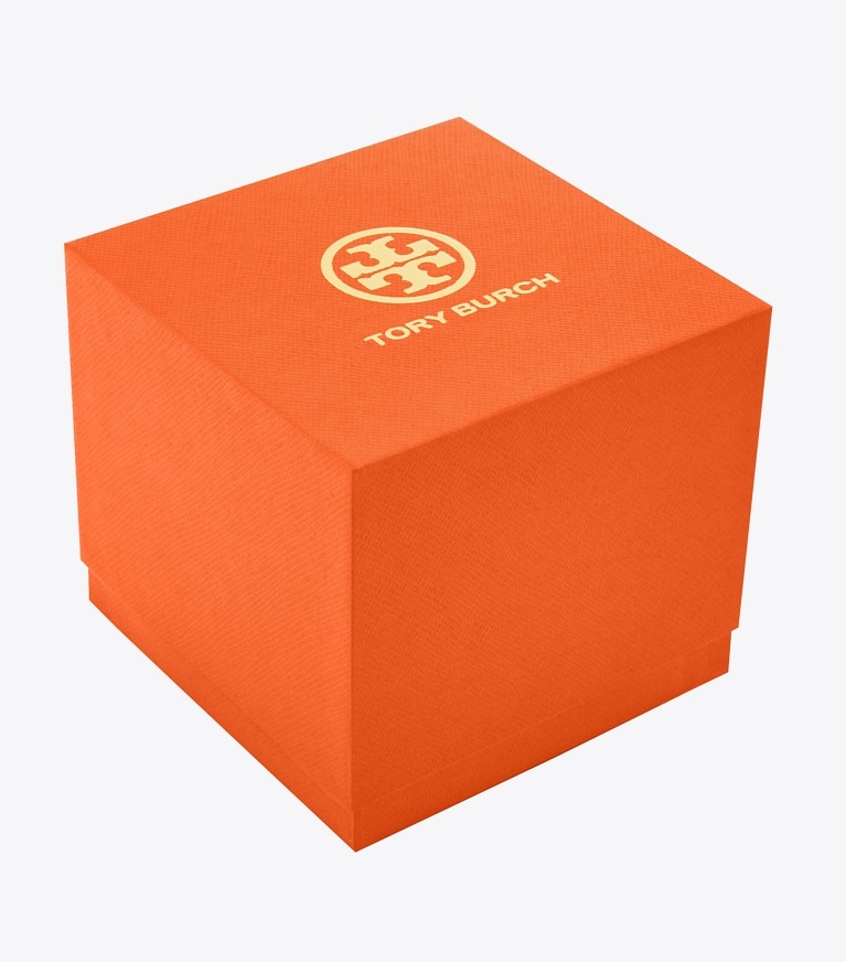 Tory Burch designer strap watches Miller Watch, Leather/Gold-Tone Stainless Steel in BLACK/GOLD front