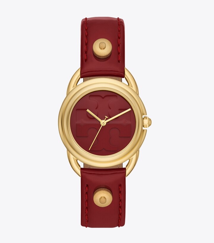 Miller Watch, Red Patent Leather/Gold-Tone Stainless Steel: Women's Watches  | Strap Watches | Tory Burch UK