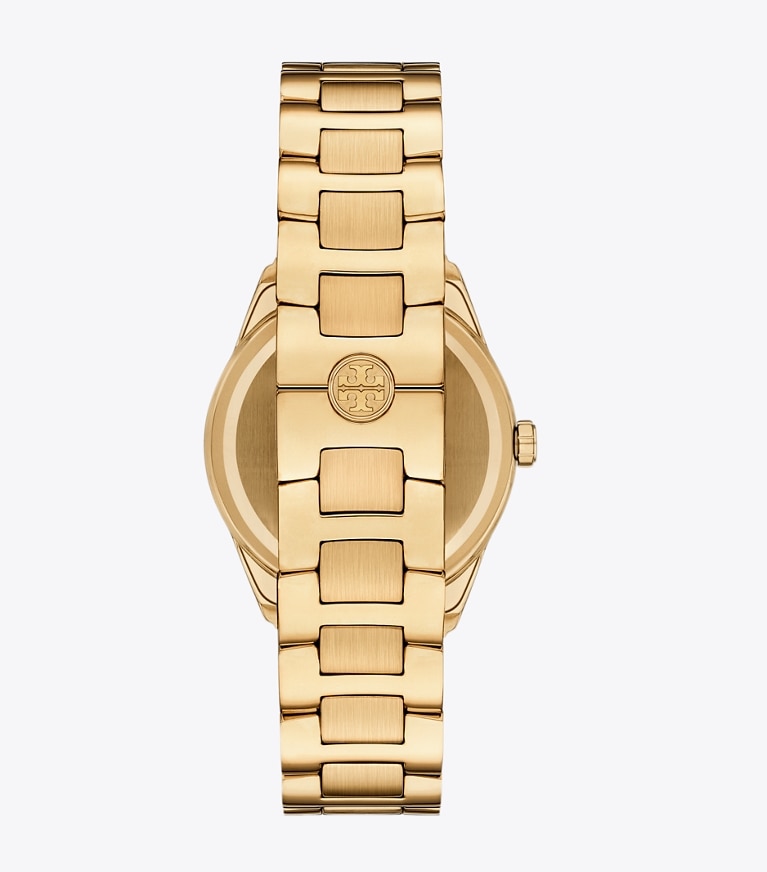 Tory Burch designer strap watches Miller Watch in IVORY/PALE GOLD front