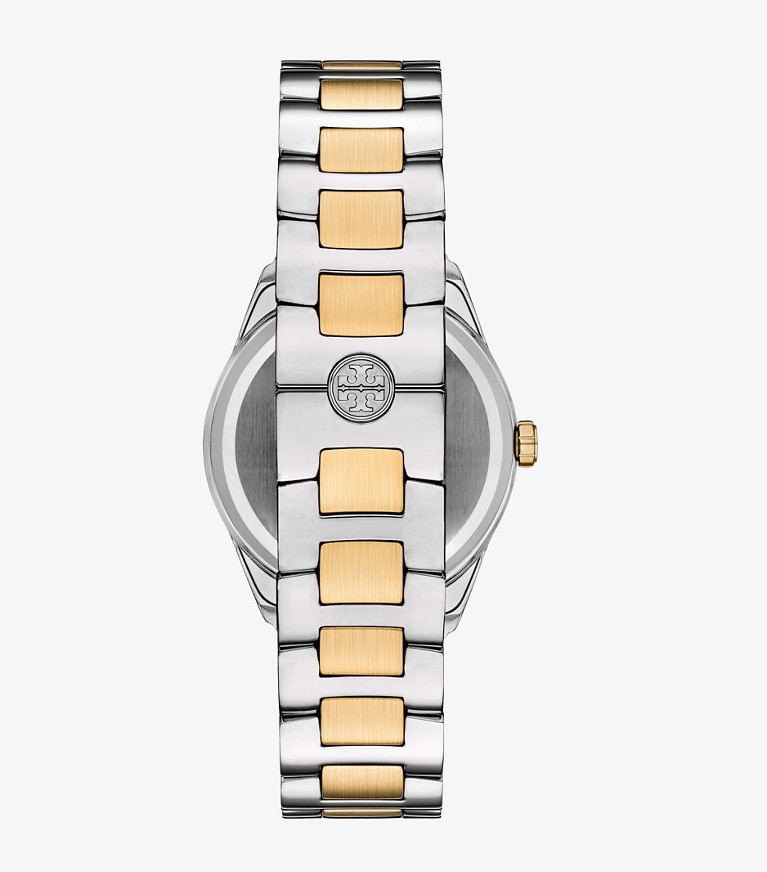 Tory Burch designer strap watches Miller Watch in IVORY/TWO-TONE front