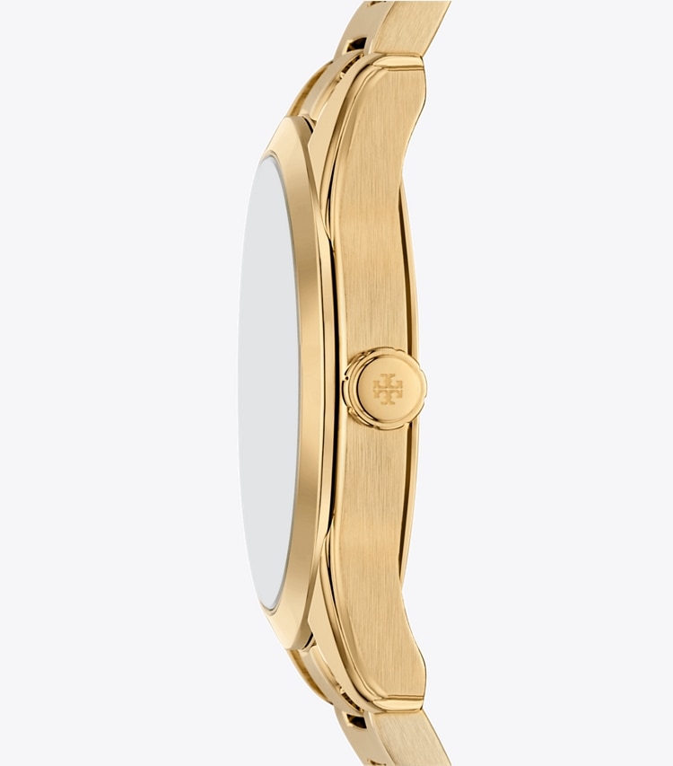 Tory Burch designer strap watches Miller Watch in IVORY/PALE GOLD side
