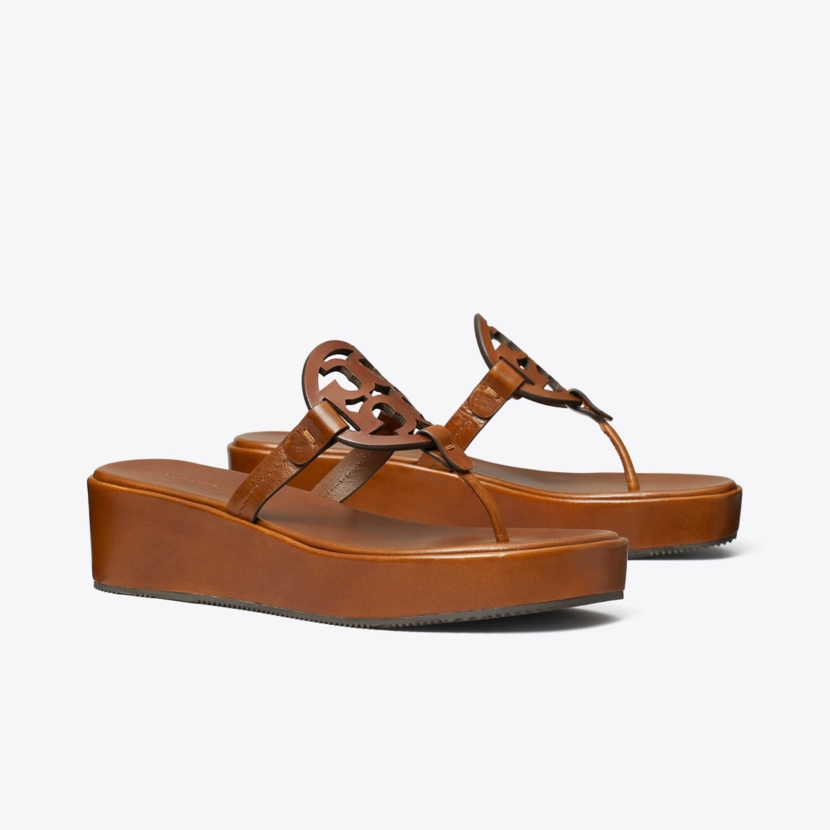 サンダル・ミュール TORY BURCH Mellow leather wedge sandals Mellow T-Strap Sandal: Women's Designer Sandals | Tory Burch