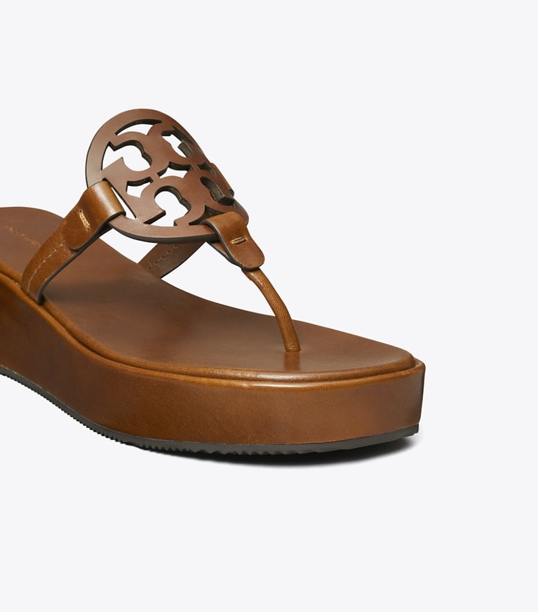 Tory Burch designer sandals Miller Wedge Sandal in NEGRONI angle
