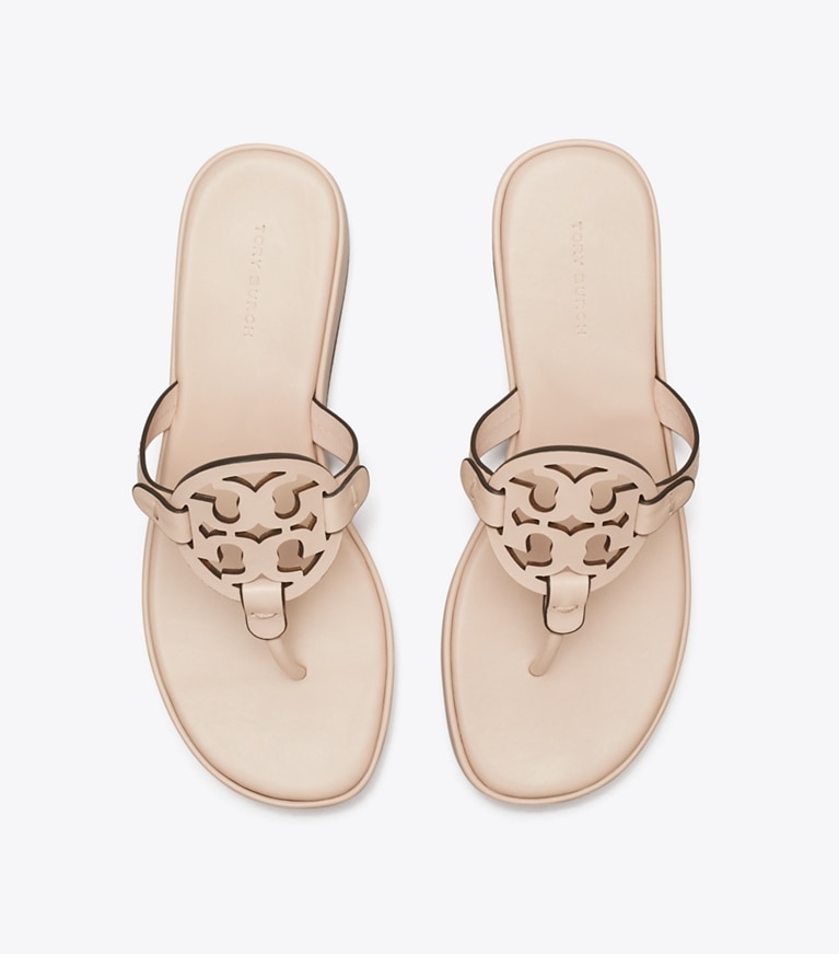 Tory Burch designer sandals Miller Wedge Sandal in SOFT PINK angle