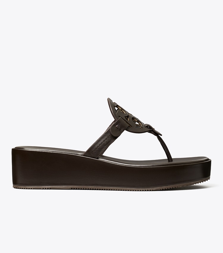 Tory Burch designer sandals Miller Wedge Sandal in COCOA side