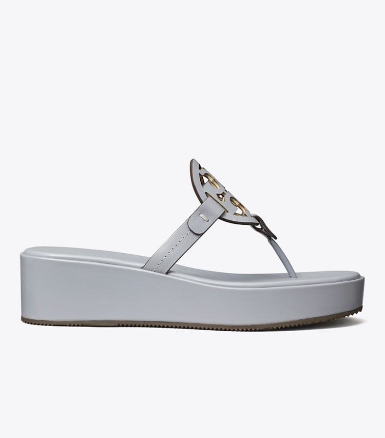 Tory Burch designer sandals Miller Wedge Sandal in VAPOR BLUE side