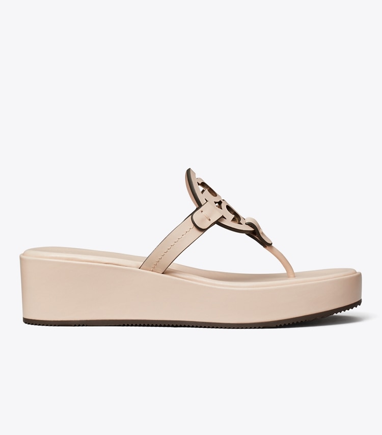 Tory Burch designer sandals Miller Wedge Sandal in SOFT PINK side