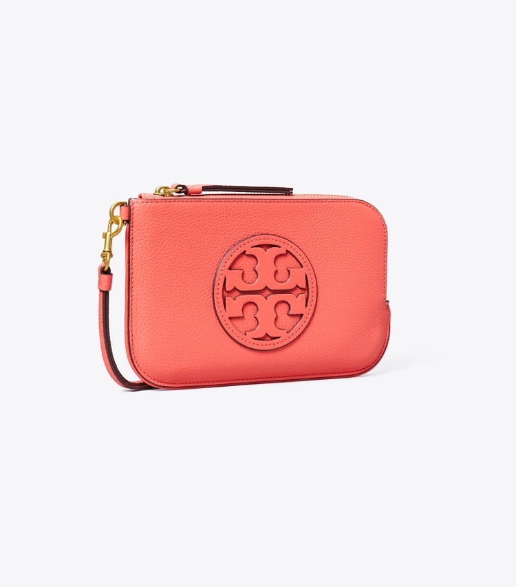 Tory Burch designer wristlets Miller Wristlet in Coral Crush angle