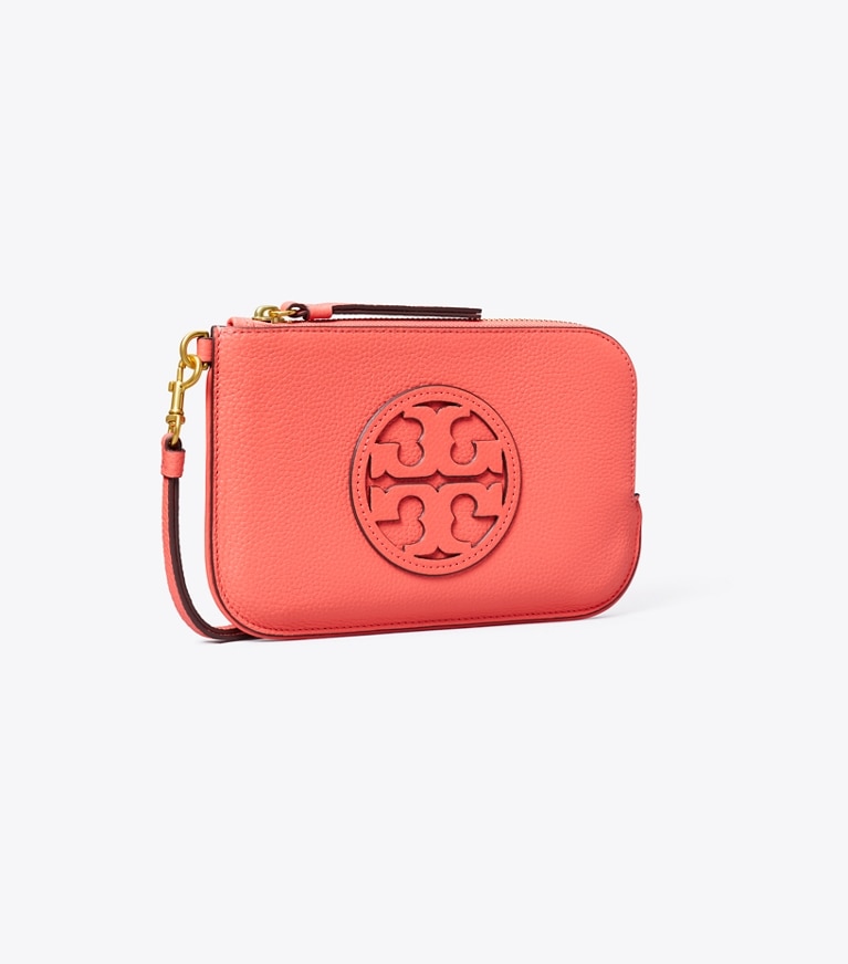 Tory Burch designer wristlets Miller Wristlet in Coral Crush angle
