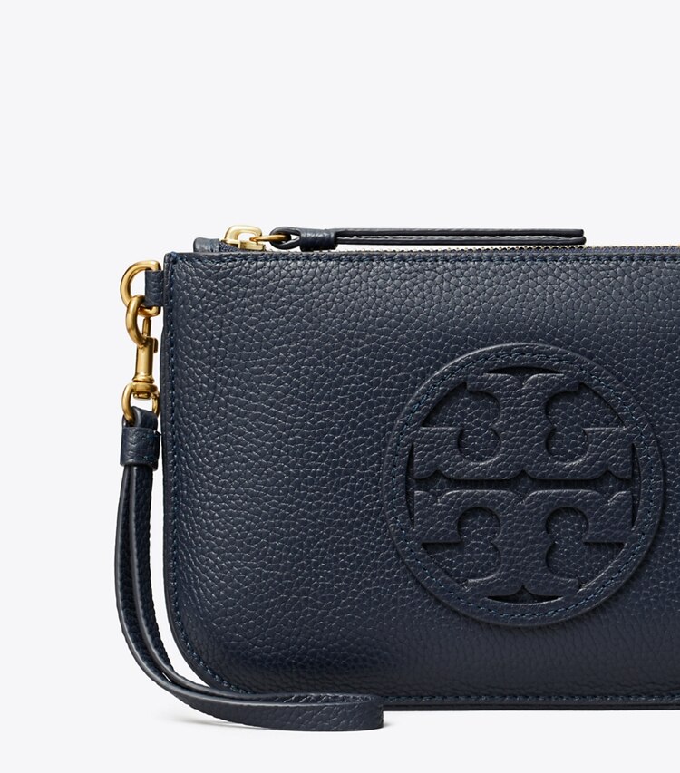 Tory Burch designer wristlets Miller Wristlet in Tory Navy detail