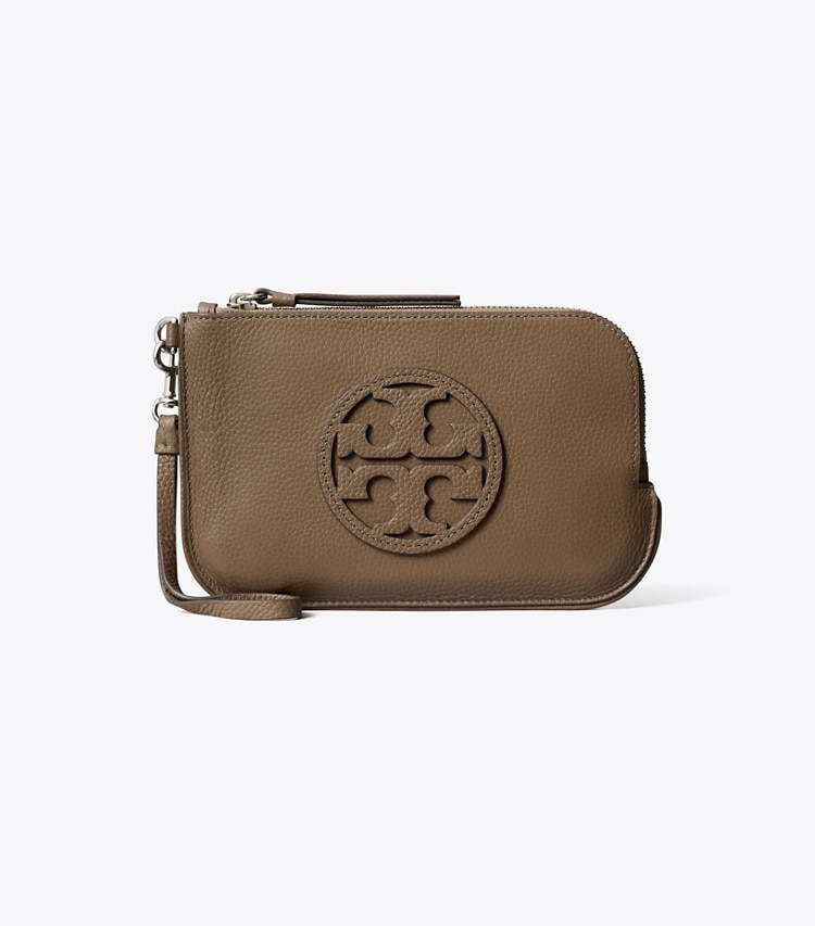 Tory Burch designer wristlets Miller Wristlet in Wild Mushroom front