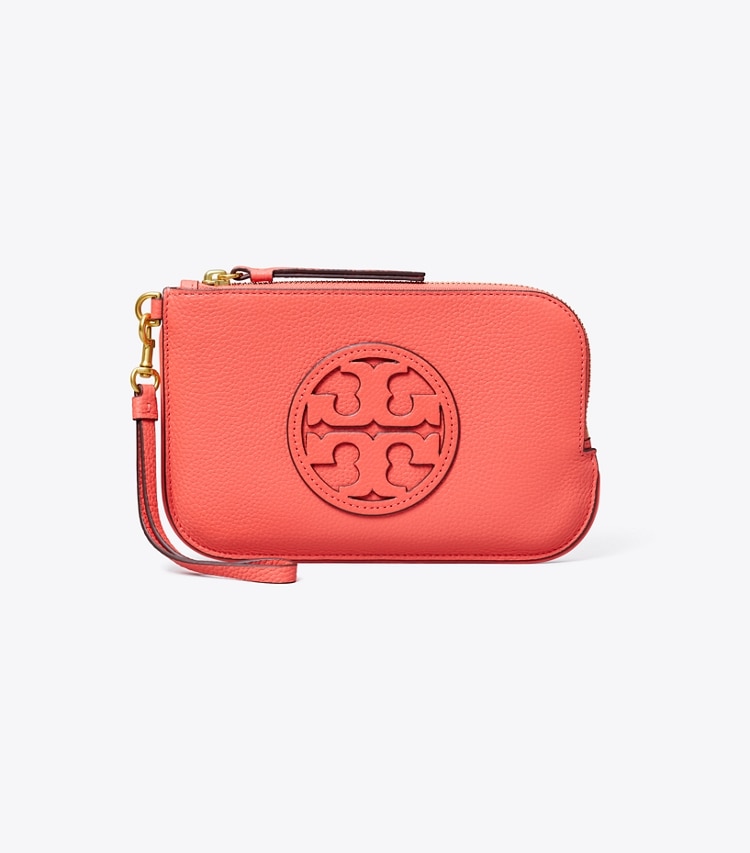 Tory Burch designer wristlets Miller Wristlet in Coral Crush front