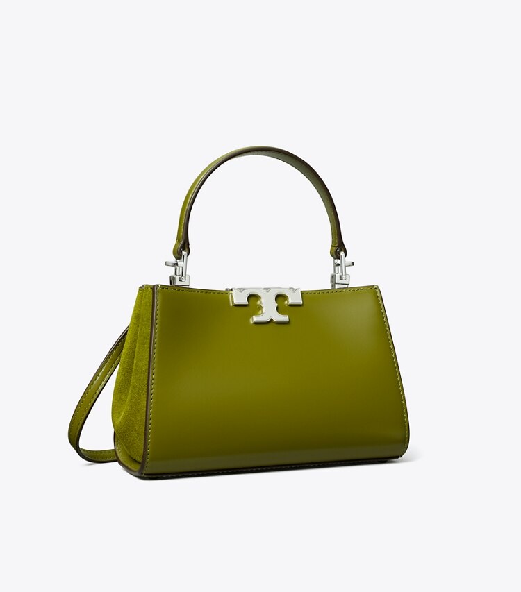 Tory Burch designer borse a spalla Mini bauletto Eleanor in Dark Matcha angle