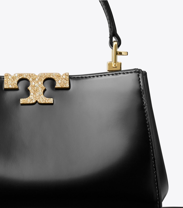Tory Burch designer borse a spalla Mini bauletto Eleanor con pavé in Black angle