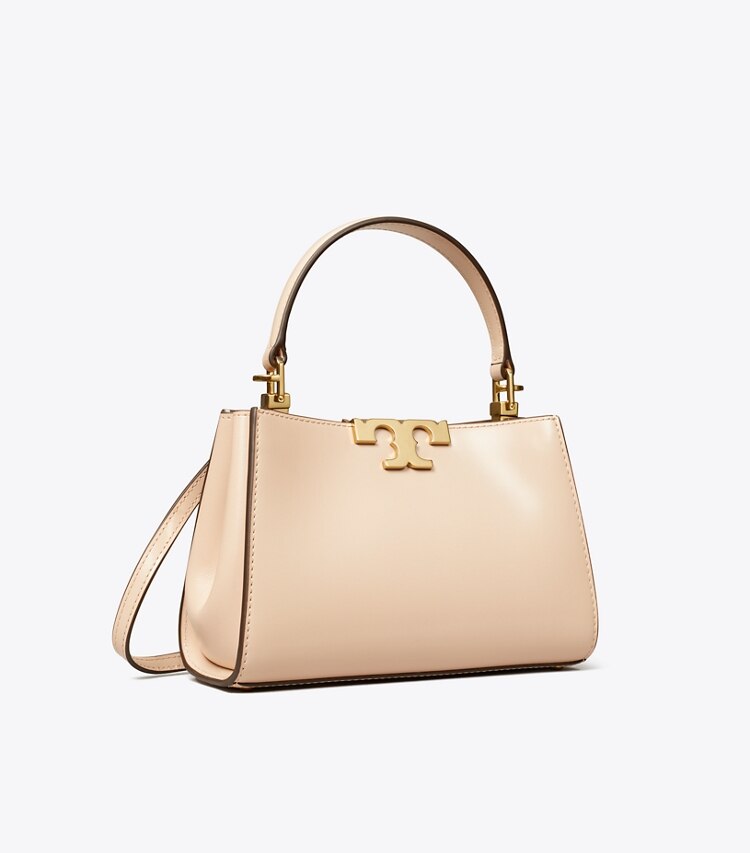 Tory Burch designer borse a spalla Mini bauletto Eleanor in pelle spazzolata in Rose Pink angle
