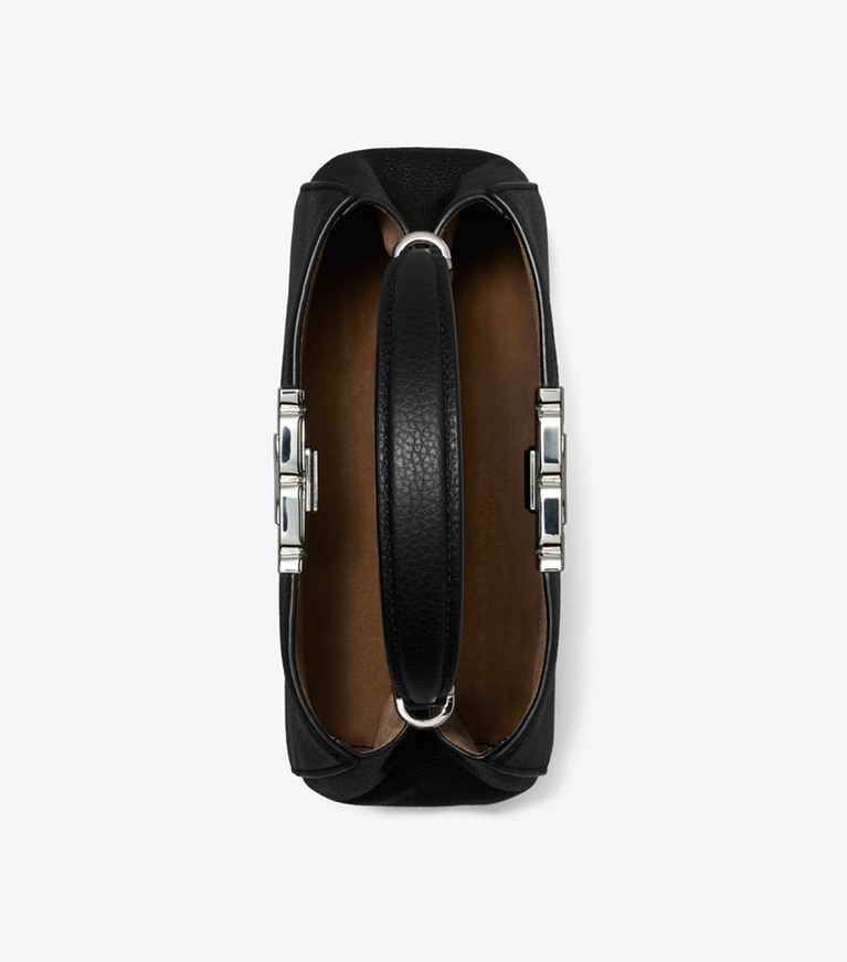 Tory Burch designer borse a spalla Mini bauletto morbido Eleanor in Black superiore