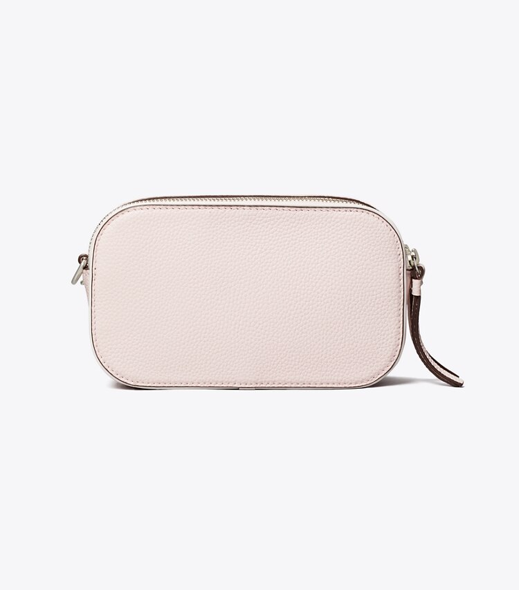 Tory Burch designer borse a spalla Mini borsa a tracolla Miller con bordi in vernice in Pale Pink indietro