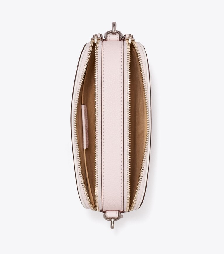 Tory Burch designer borse a spalla Mini borsa a tracolla Miller con bordi in vernice in Pale Pink angle