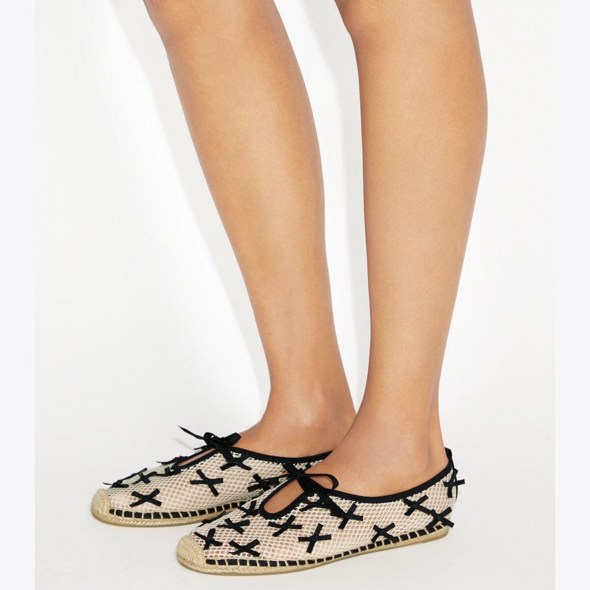 Mini Bow Mesh Espadrille: Women's Designer Espadrilles