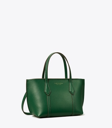 Tory Burch designer sacs à bandoulière Mini cabas Perry in Dark Kale angle