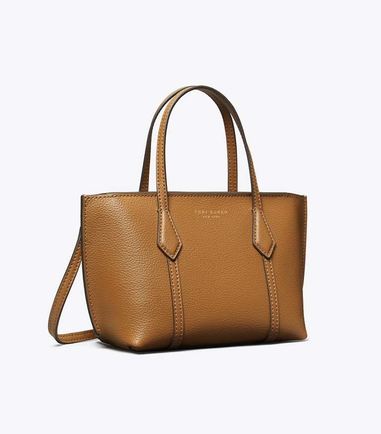 Tory Burch designer sacs à bandoulière Mini cabas Perry in Autumn Brown angle