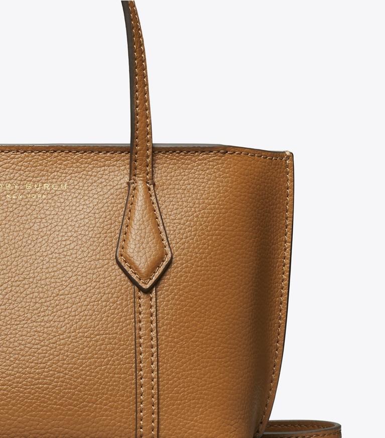 Tory Burch designer sacs à bandoulière Mini cabas Perry in Autumn Brown angle