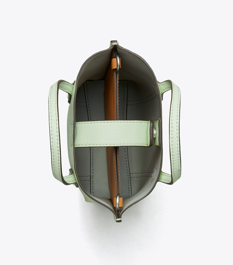Tory Burch designer sacs à bandoulière Mini cabas Perry in MEADOW MIST angle