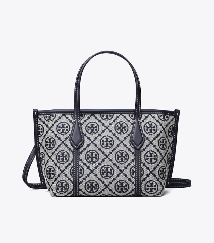 Tory Burch designer sacs à bandoulière Mini cabas Perry T Monogram in Tory Navy front