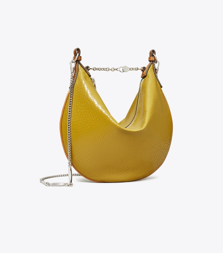 Tory Burch designer shoulder bags Mini Chain Strap Balloon Bag in ISLAND PALM angle