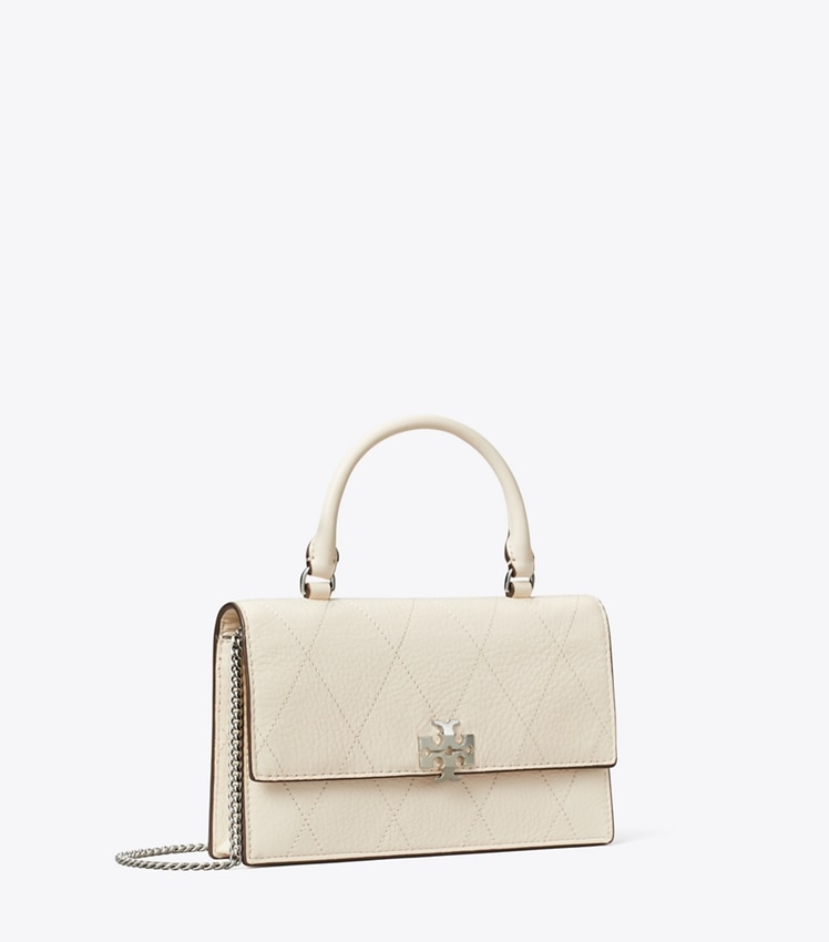 Mini Charlie Quilted Top-Handle Crossbody by Tory Burch