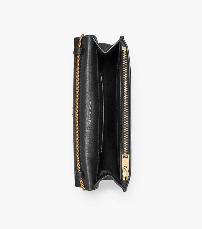 Tory Burch designer crossbody bags Mini Charlie Quilted Top-Handle Crossbody in BLACK overhead