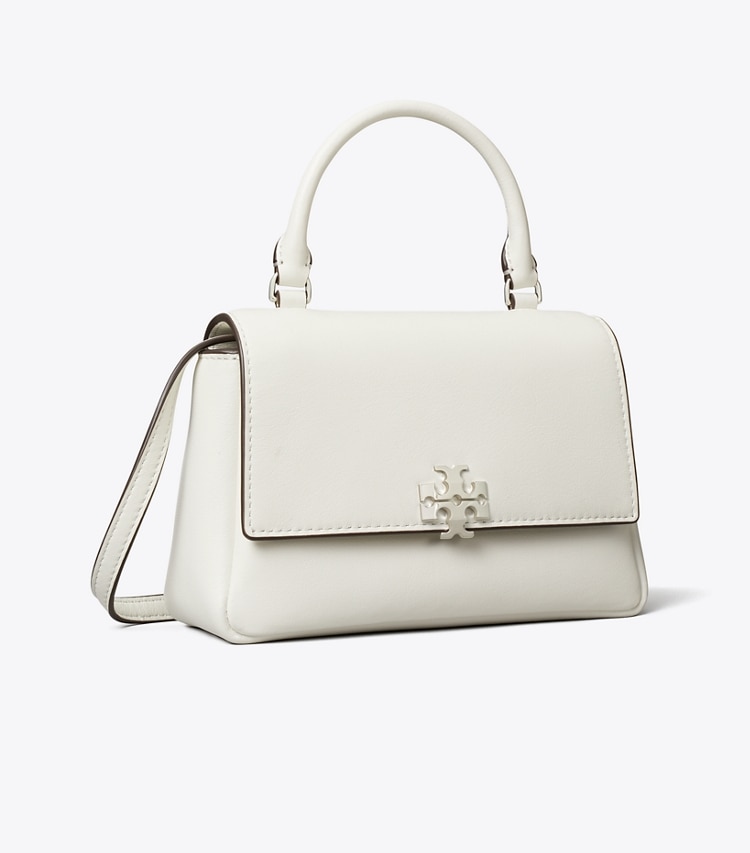 Tory Burch designer crossbody bags Mini Charlie Top-Handle Crossbody in Bianco angle