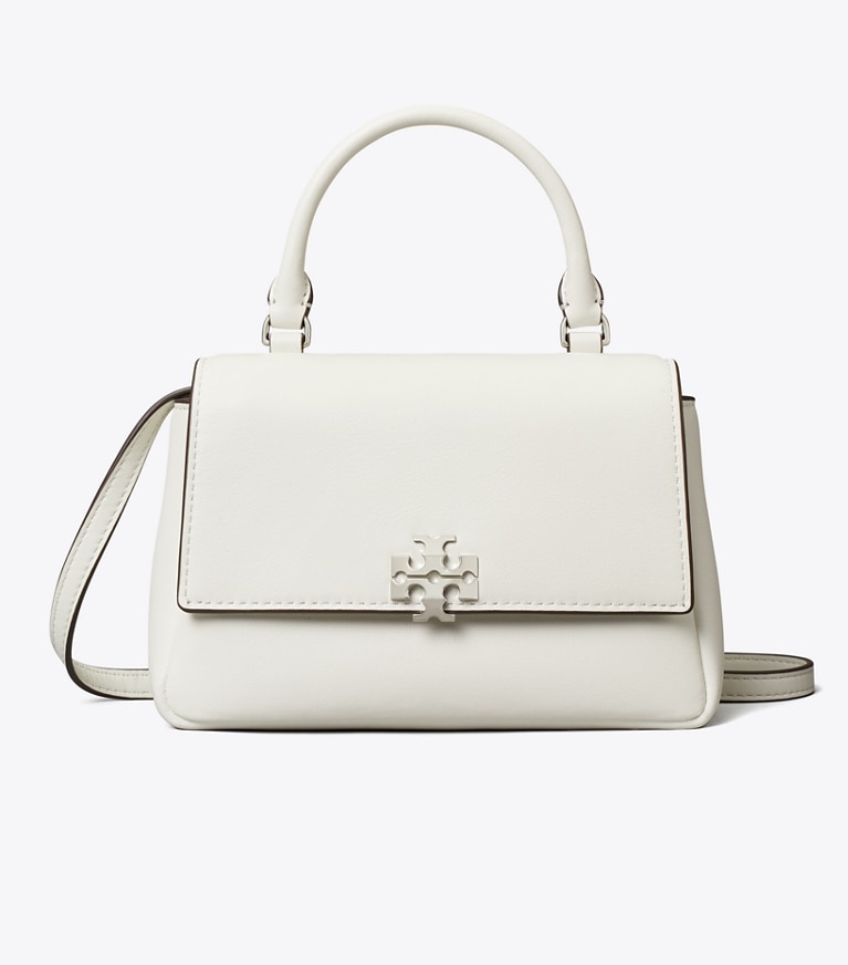 Tory Burch designer crossbody bags Mini Charlie Top-Handle Crossbody in Bianco front