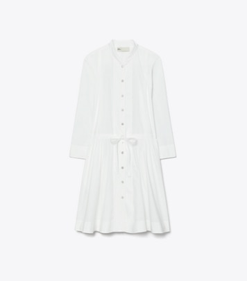 Tory Burch designer coverups Mini Cotton Dress in White front