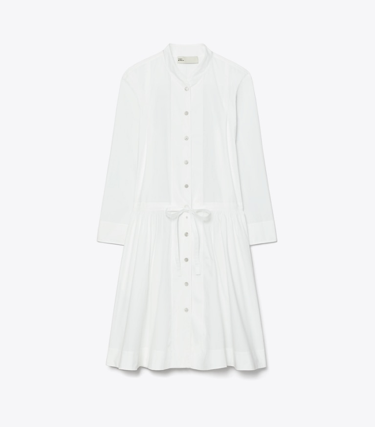 Tory Burch designer coverups Mini Cotton Dress in White front