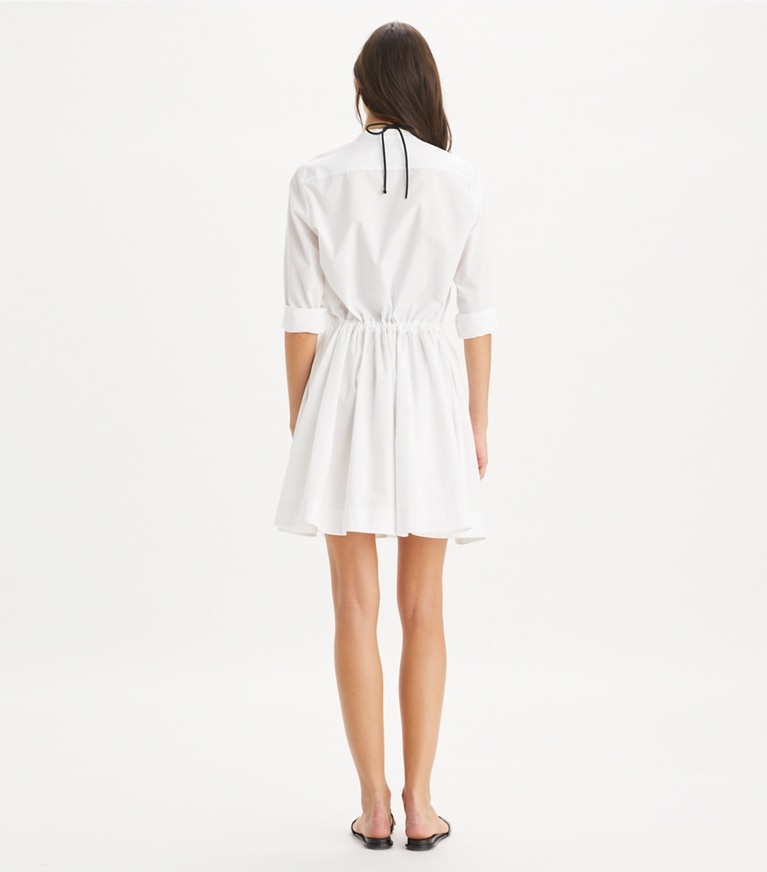 Tory Burch designer coverups Mini Cotton Dress in White front