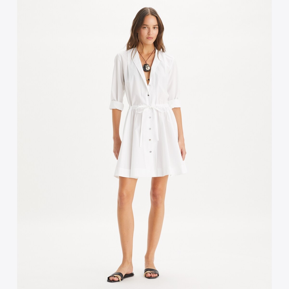 ワンピース TORY BURCH Cotton short dress Short Beach Dress: Women's Designer Coverups | Tory Burch