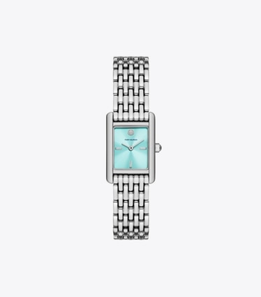 Tory Burch designer armbanduhren Mini Eleanor Armbanduhr in TURQUOISE/SILVER front