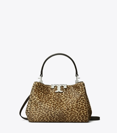 Tory Burch designer crossbody bags Mini Eleanor Calf Hair Satchel in Multi front