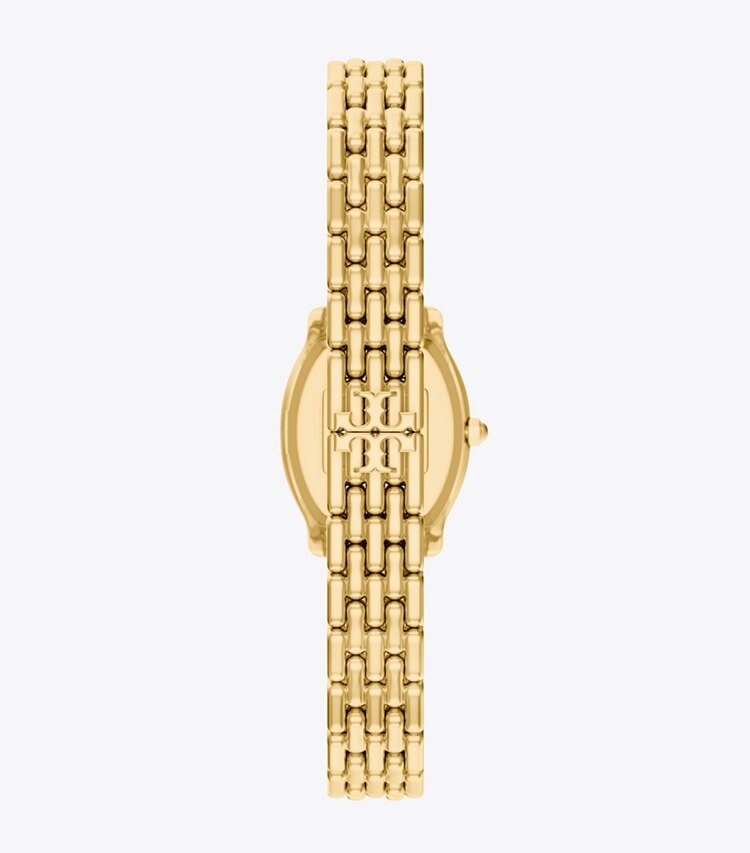 Tory Burch designer strap watches Mini Eleanor Curve Watch in IVORY/GOLD back